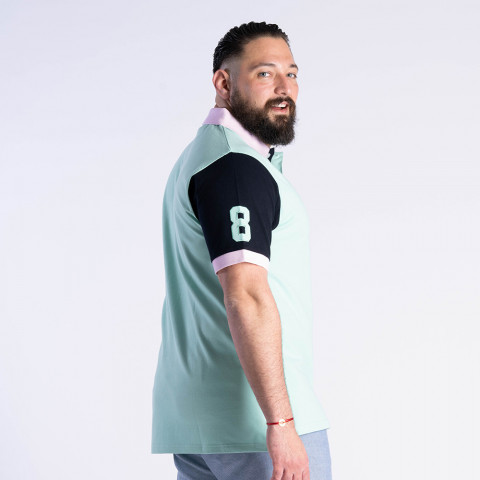 Polo n°8 short-sleeved water green Ruckfield essentiel 