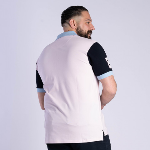 Polo n°8 short sleeve pink Ruckfield essentiel 