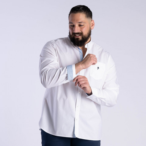 Plain white long-sleeved shirt Ruckfield elegance