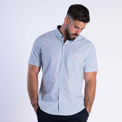 Light blue Ruckfield elegance short-sleeve shirt 
