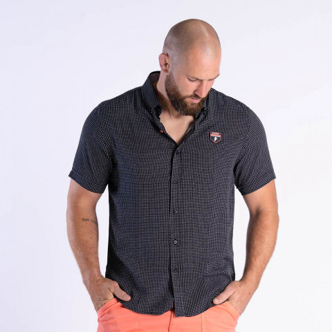 Navy blue short-sleeved shirt Ruckfield elegance