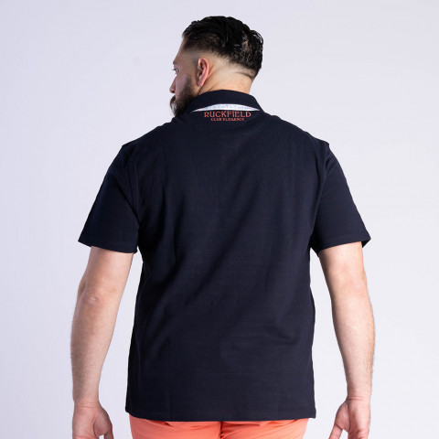 Elegant short-sleeved polo shirt Ruckfield navy blue