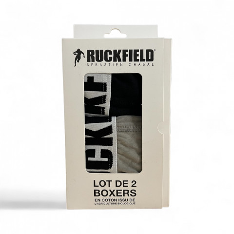 Set of 2 Ruckfield Essentiels boxer shorts black/grey