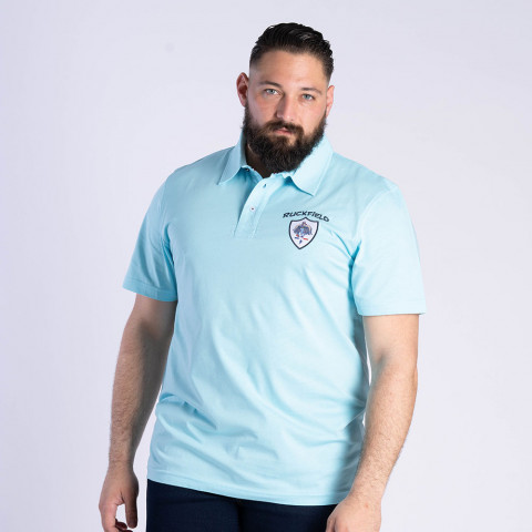 Ruckfield x Asterix short-sleeved polo shirt light blue 