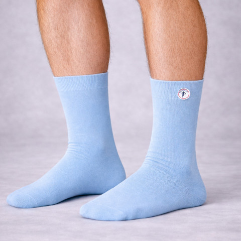 Ruckfield light blue plain socks