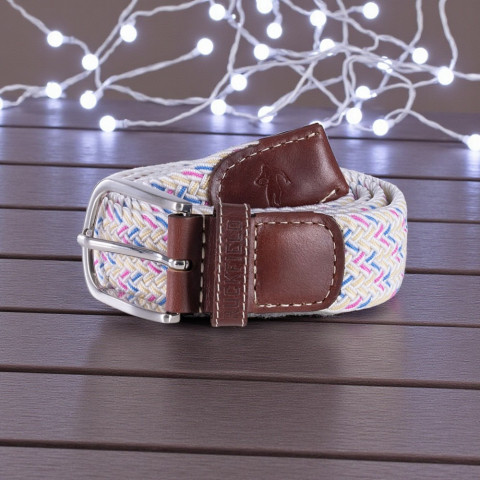 Multicolored stretch belt