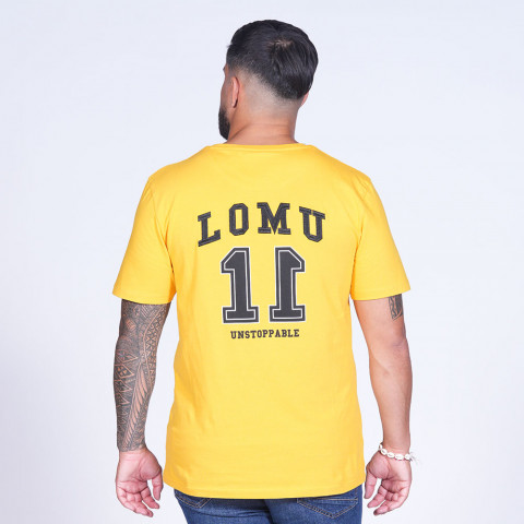 Jonah Lomu short-sleeved T-shirt medium yellow