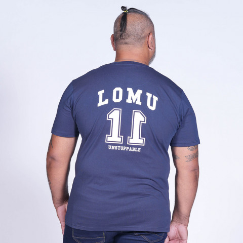 Jonah Lomu navy blue short-sleeved T-shirt