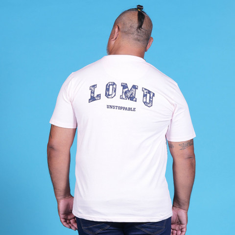 Jonah Lomu light pink short-sleeved T-shirt 