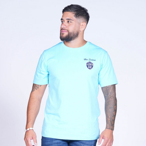 Jonah Lomu sky blue short-sleeved T-shirt