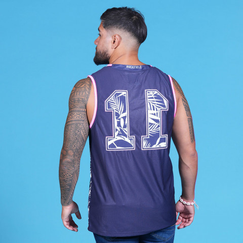 Jonah Lomu navy blue tank top 