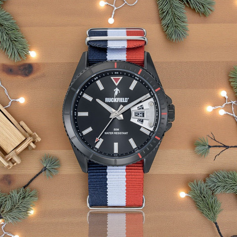 Ruckfield tricolor fabric watch 