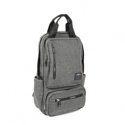 Grey USB backpack 