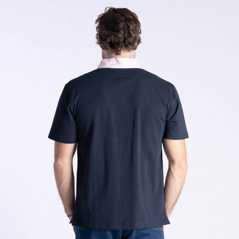 Navy blue short-sleeved polo shirt WEBB ELLIS 