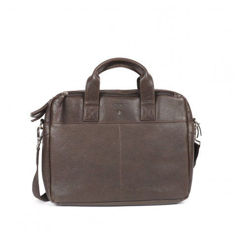 Ruckfield brown leather briefcase
