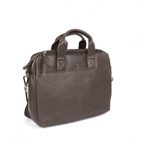 Ruckfield brown leather briefcase