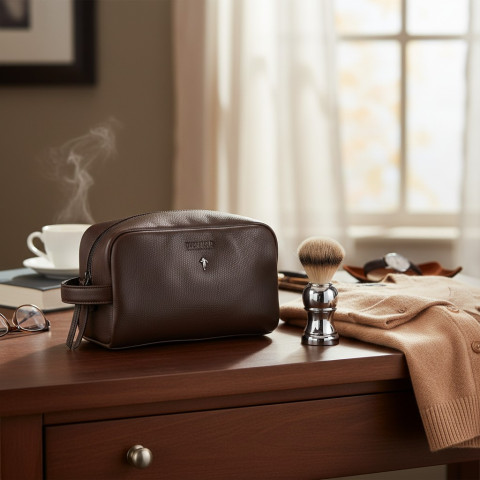 Ruckfield brown toiletry bag