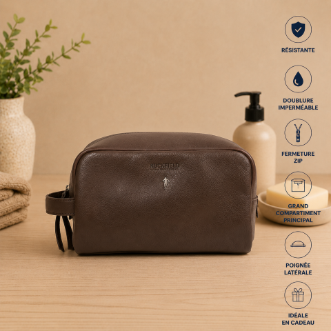 Ruckfield brown toiletry bag