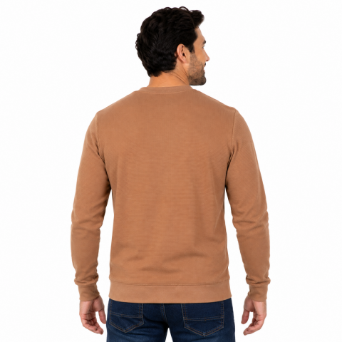 Lightweight round-neck sweater Ruckfield dark beige