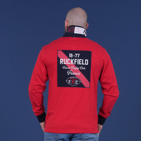 Red Ruckfield polo shirt French Rugby Club 
