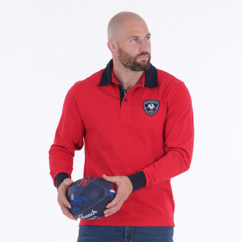 Red Ruckfield polo shirt French Rugby Club 