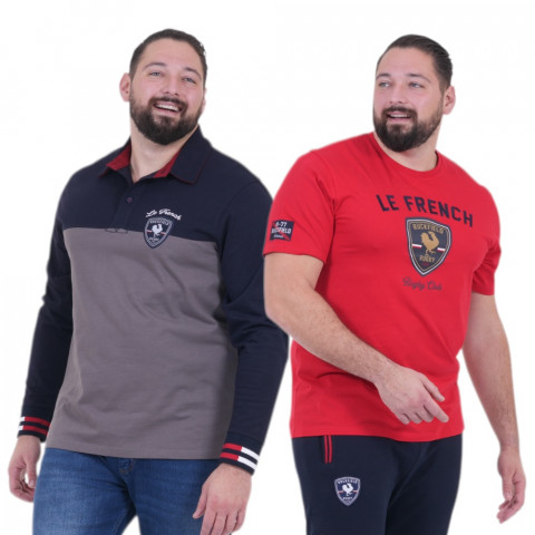 French Rugby Club polo / t-shirt duo pack