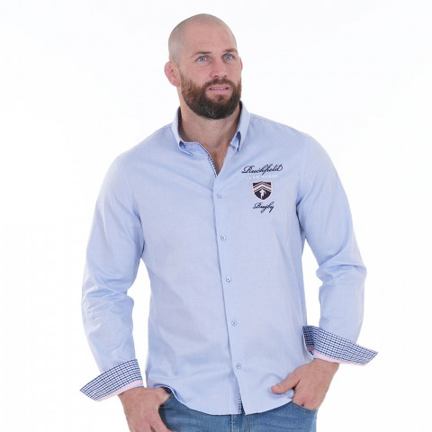 Light blue long-sleeved shirt Ruckfield Members Club House Rugby