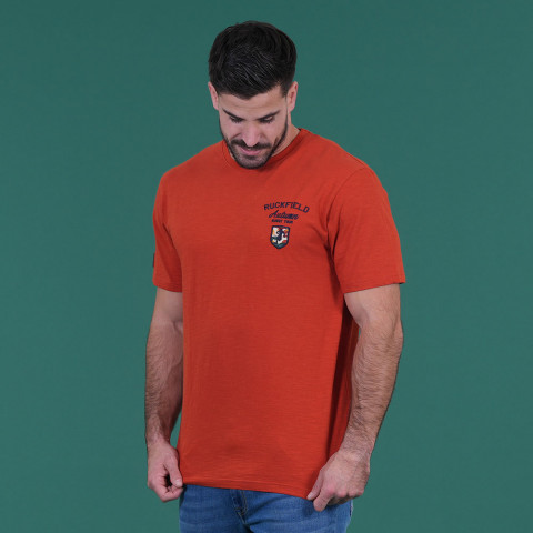 Ruckfield Autumn Rugby Tour short-sleeved rust T-shirt