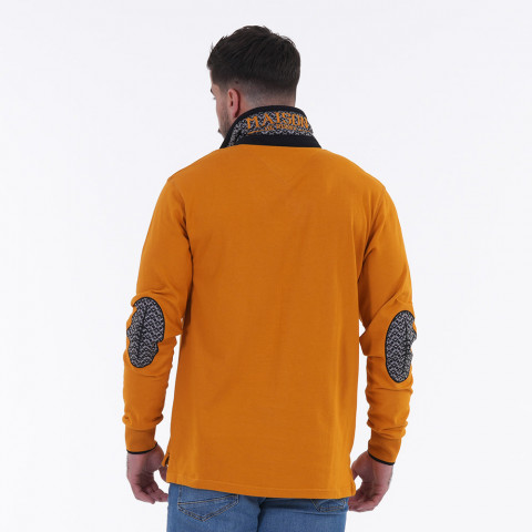 Long-sleeved mustard polo shirt Ruckfield House of Rugby
