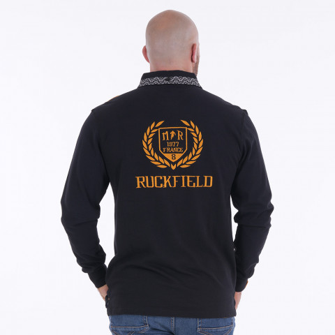 Ruckfield long-sleeved polo shirt House of Rugby black