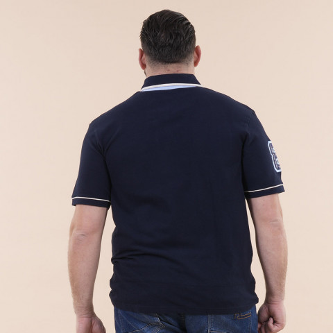 Short-sleeved polo shirt Ruckfield Selected Rugby navy blue