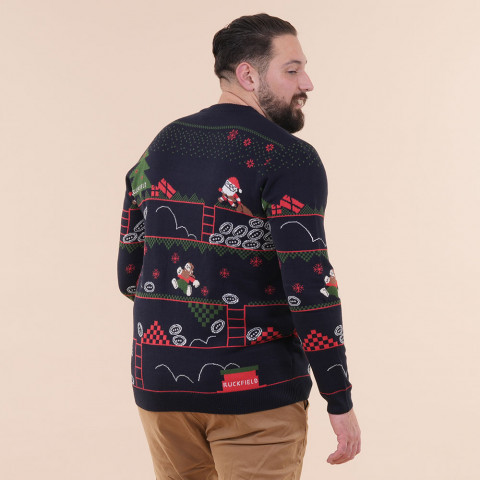 Ruckfield navy christmas sweater  