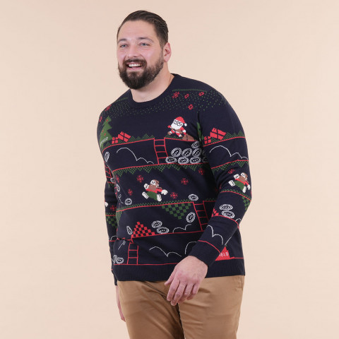 Ruckfield navy christmas sweater  