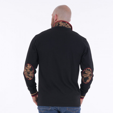 Jonah LOMU by Ruckfield black long-sleeved polo shirt