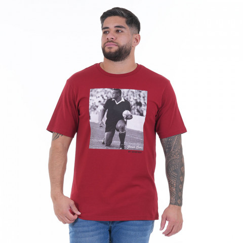 Jonah LOMU by Ruckfield dark red short-sleeved T-shirt