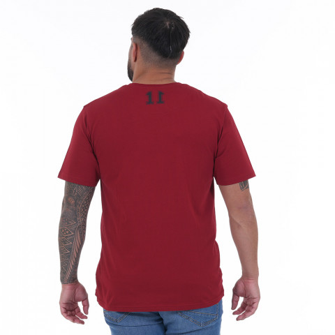 Jonah LOMU by Ruckfield dark red short-sleeved T-shirt