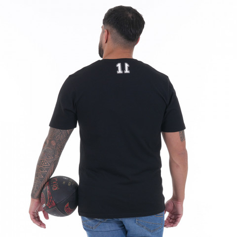 Jonah LOMU by Ruckfield black short-sleeved T-shirt