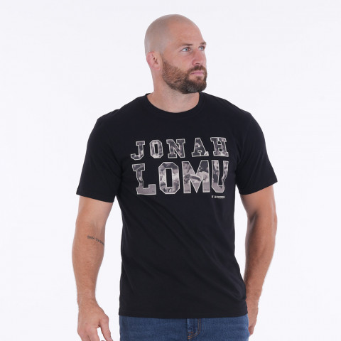 Jonah LOMU by Ruckfield short-sleeved black chest print T-shirt