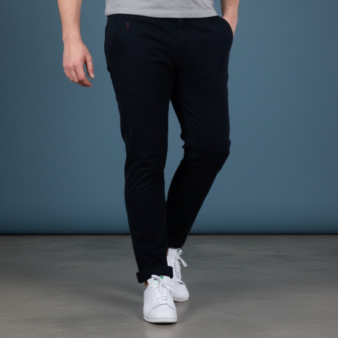 Essential black chino pants