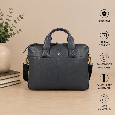 Ruckfield blue leather towel