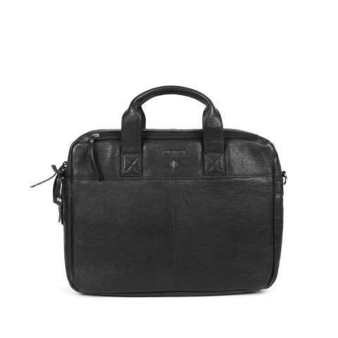 Ruckfield black leather briefcase 