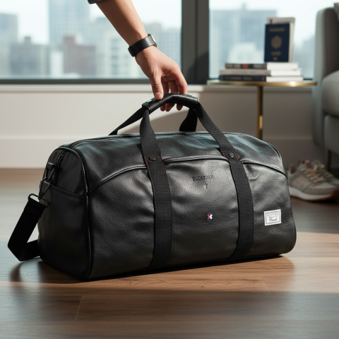 Black sports bag 