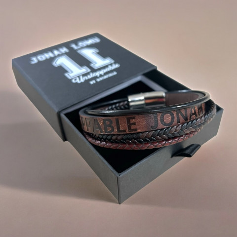 4-row leather bracelet Jonah LOMU by Ruckfield
