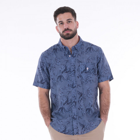Ruckfield flowers of rugby blue shirt