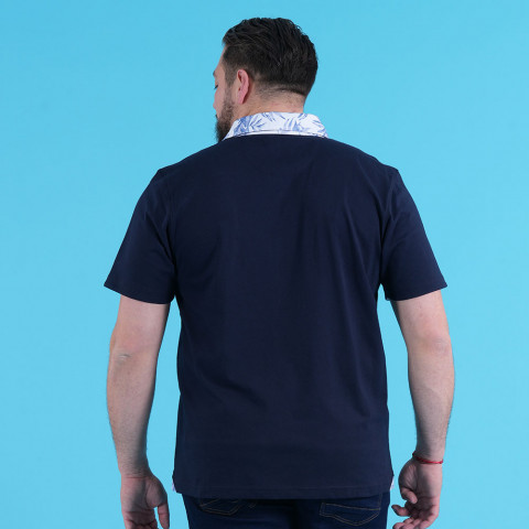 Short-sleeved polo shirt Ruckfield navy flowers of rugby