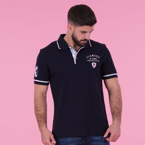 Flowers of rugby Ruckfield short-sleeved polo shirt navy blue