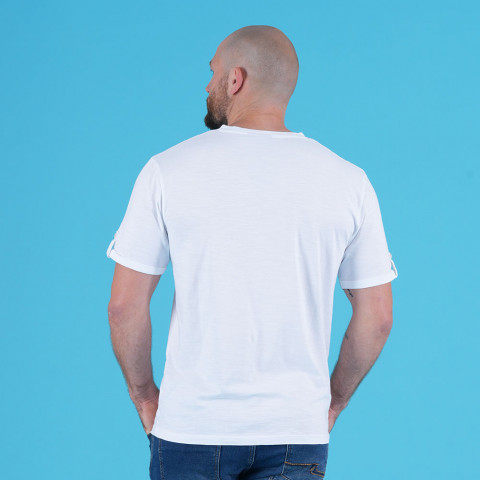 Ruckfield white tunic collar t-shirt