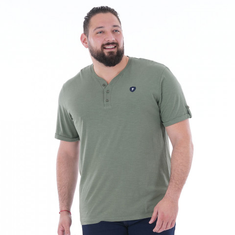 Ruckfield khaki tunic collar t-shirt