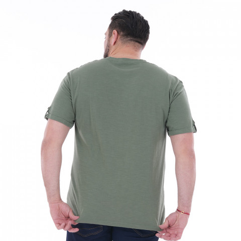 Ruckfield khaki tunic collar t-shirt