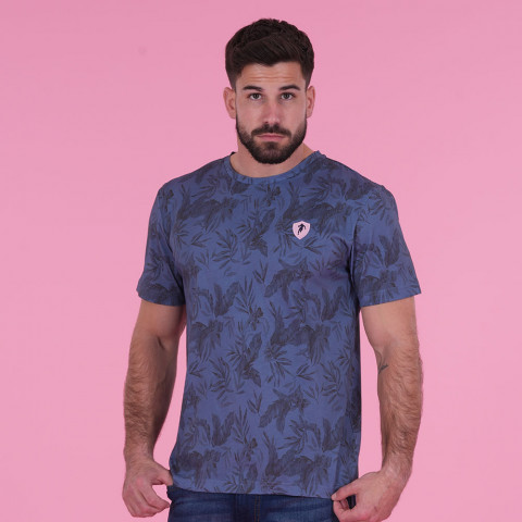 Ruckfield flowers of rugby blue T-shirt